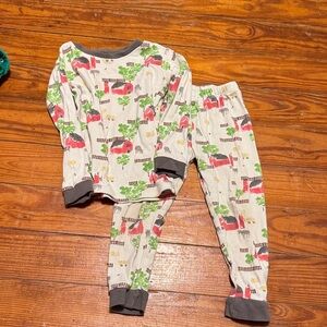 Burt's Bees Farm Print Pajama Set - White and Red
